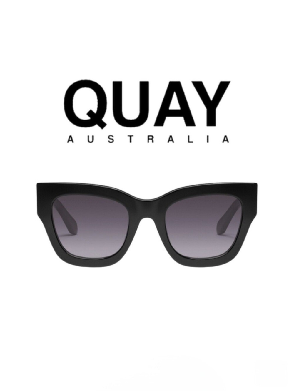 QUAY AUSTRALIA- By The Way Sunglasses- Black, Smoke